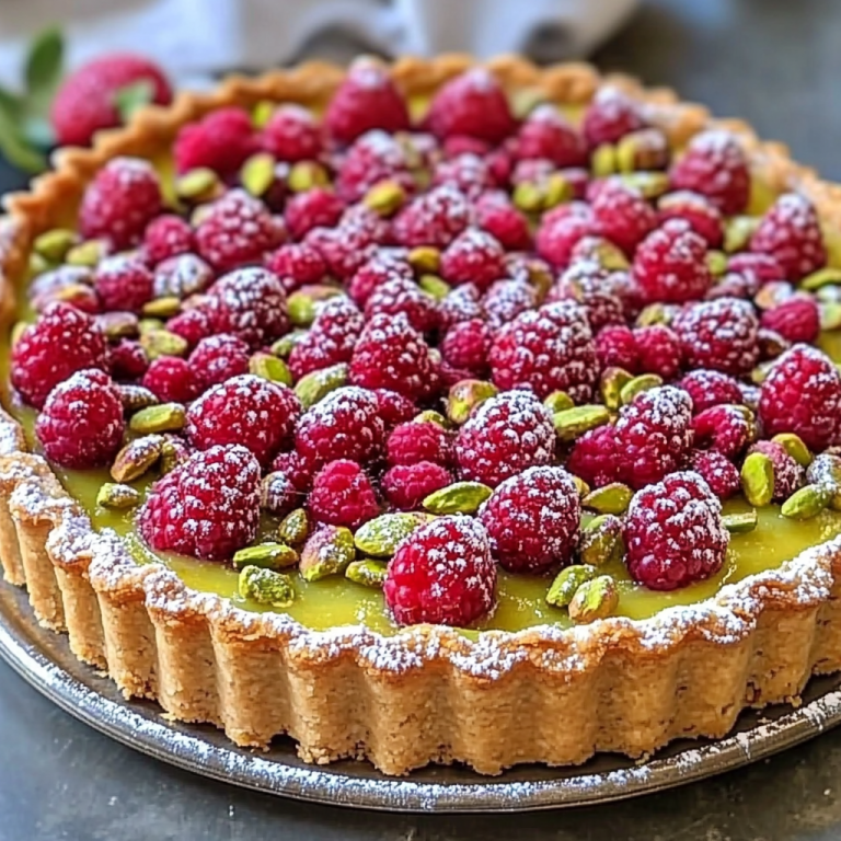 Tarte Pistaches-Framboises