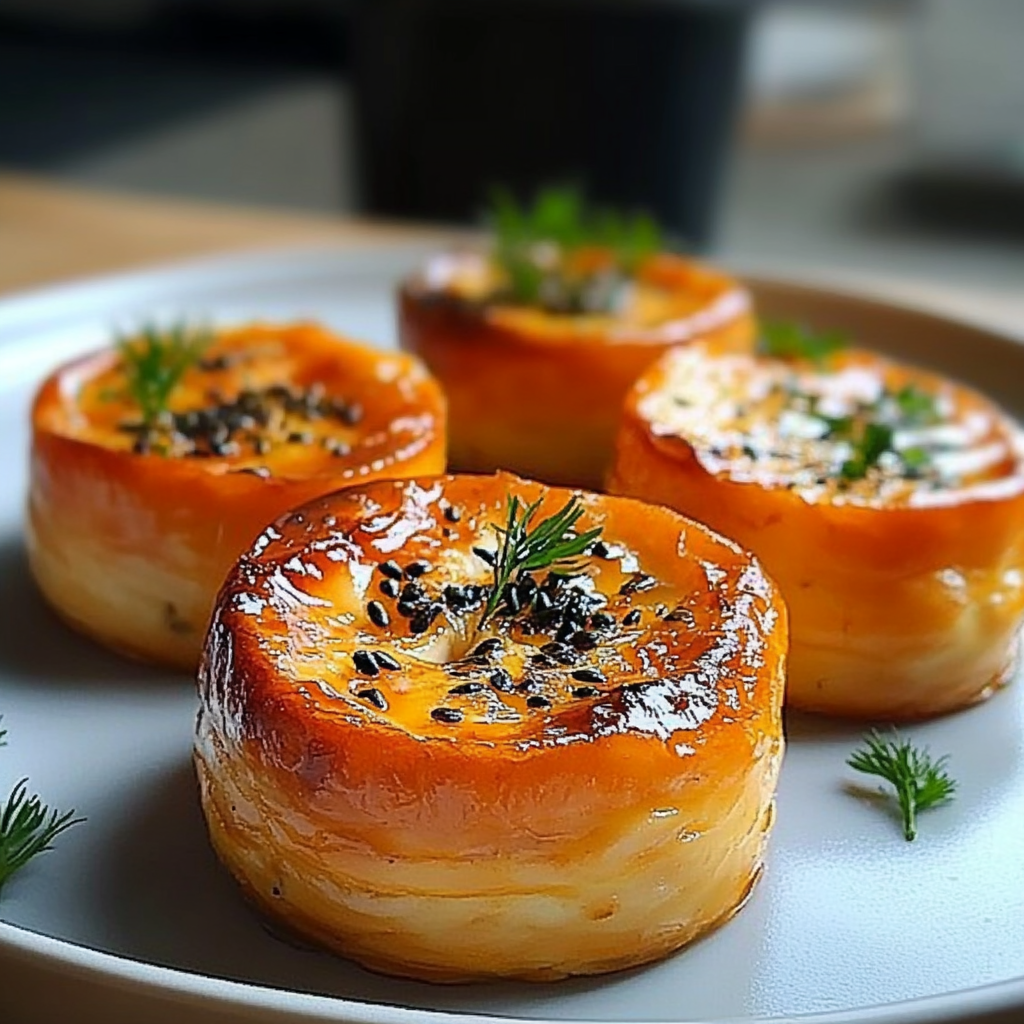 Petits flans poireaux-saumon