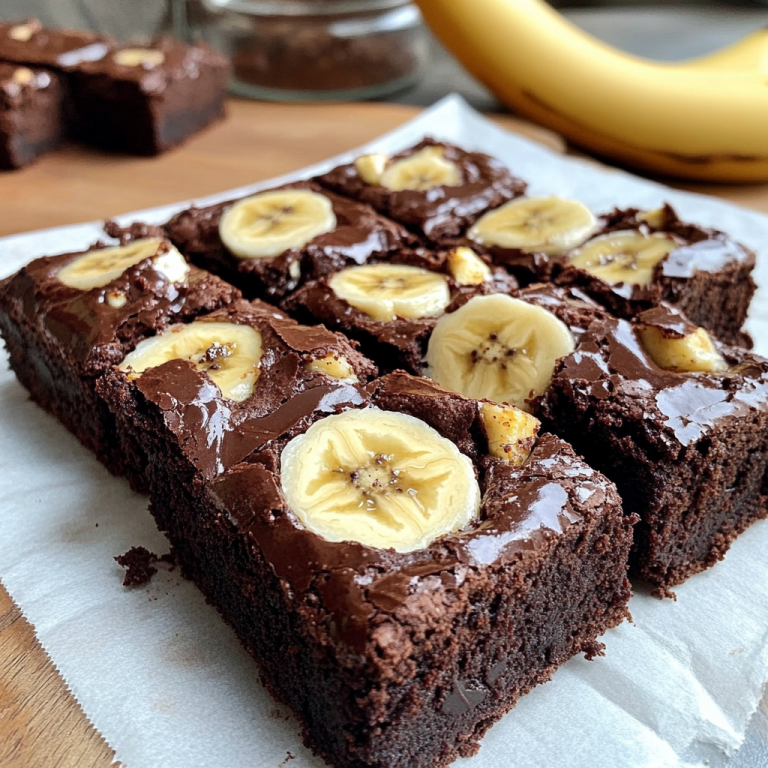 Carrés de brownies au chocolat, aux bananes et aux haricots blancs