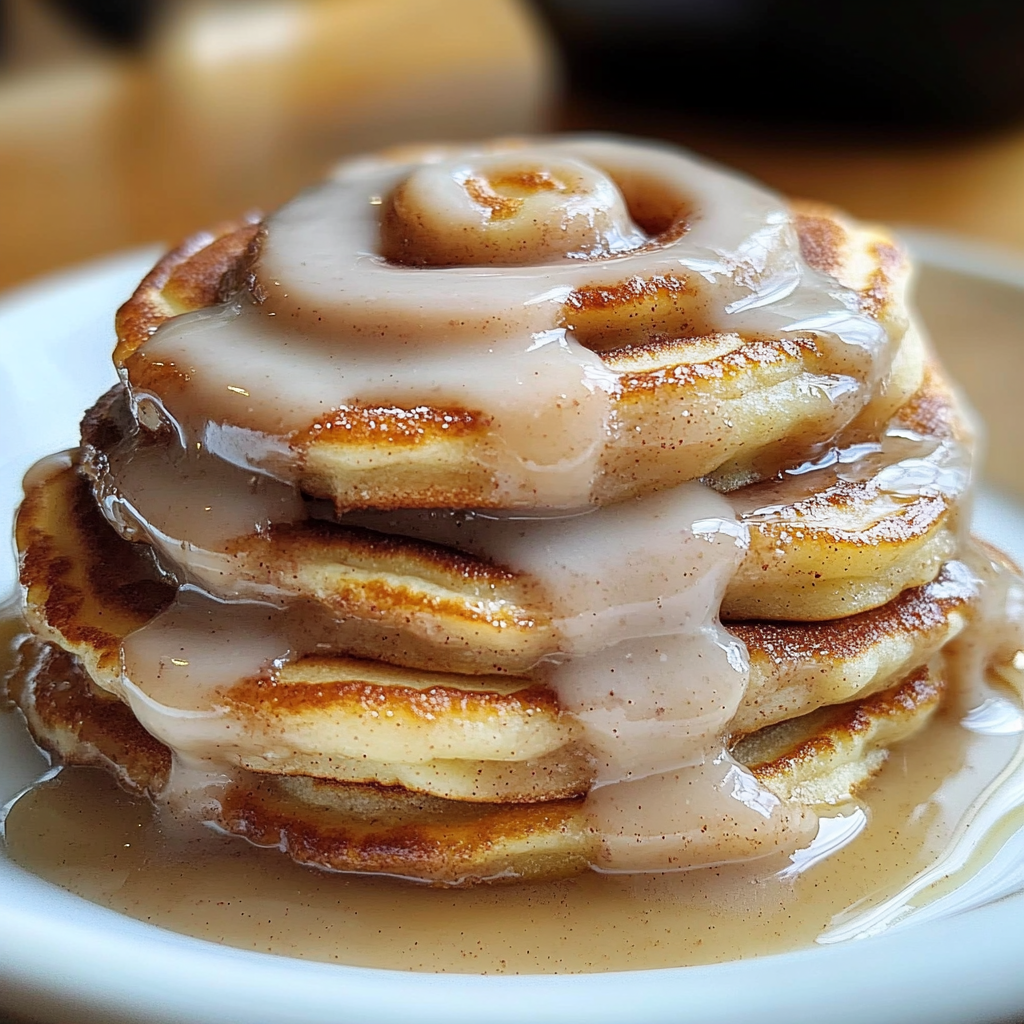 Easy Cinnamon Roll Pancakes