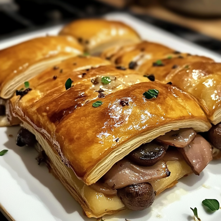 Feuilleté aux Champignons et Jambon