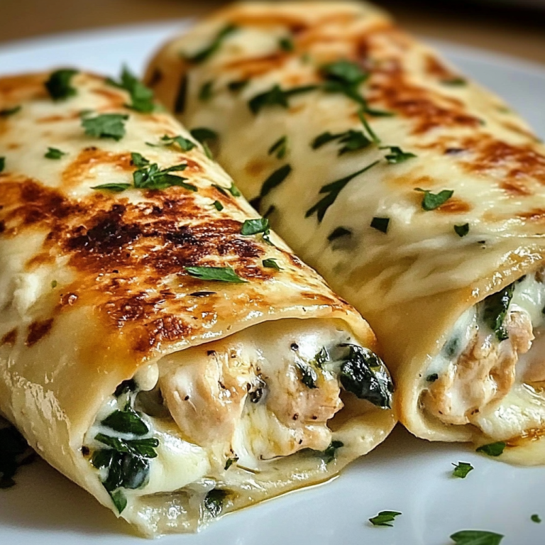 Wraps de Poulet à l’Ail et au Fromage