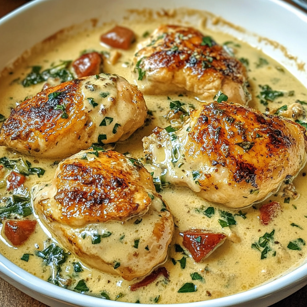 Poulet Crémeux à la Toscane