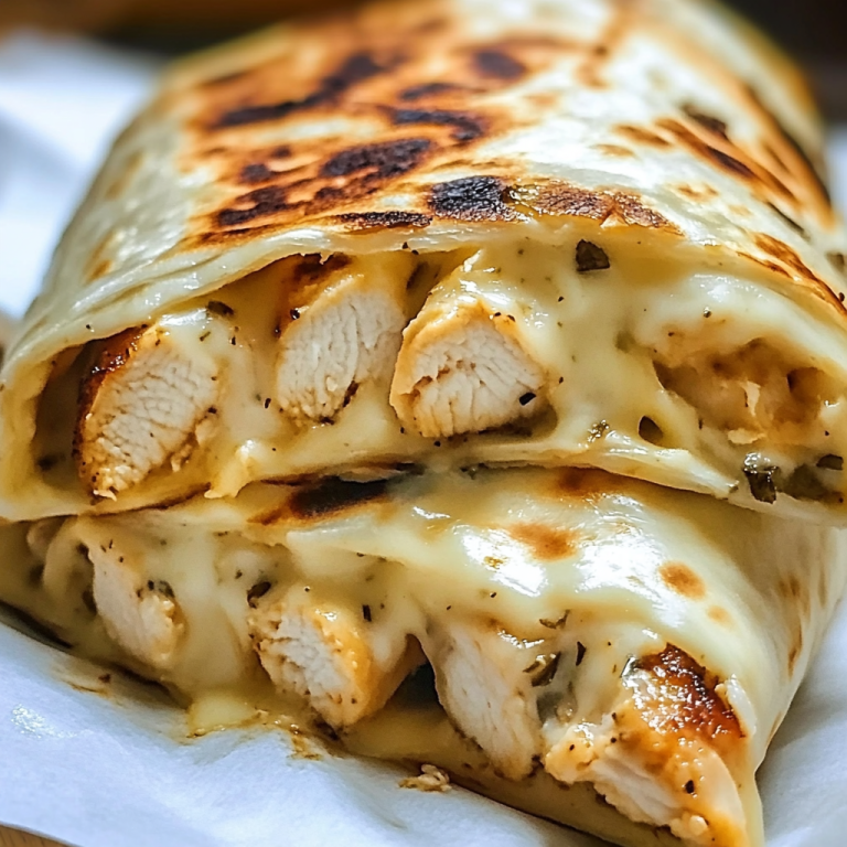 Cheesy Garlic Chicken Wraps