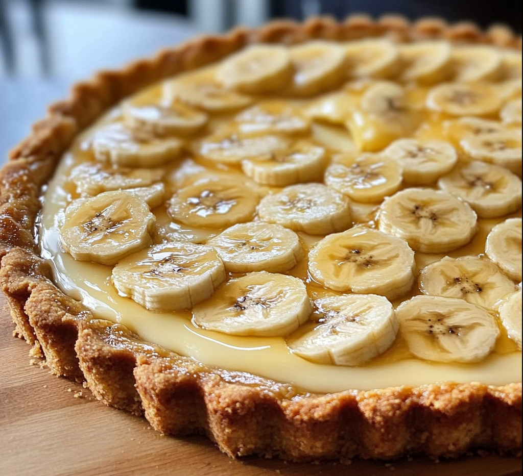 Tarte décadente à la crème de banane