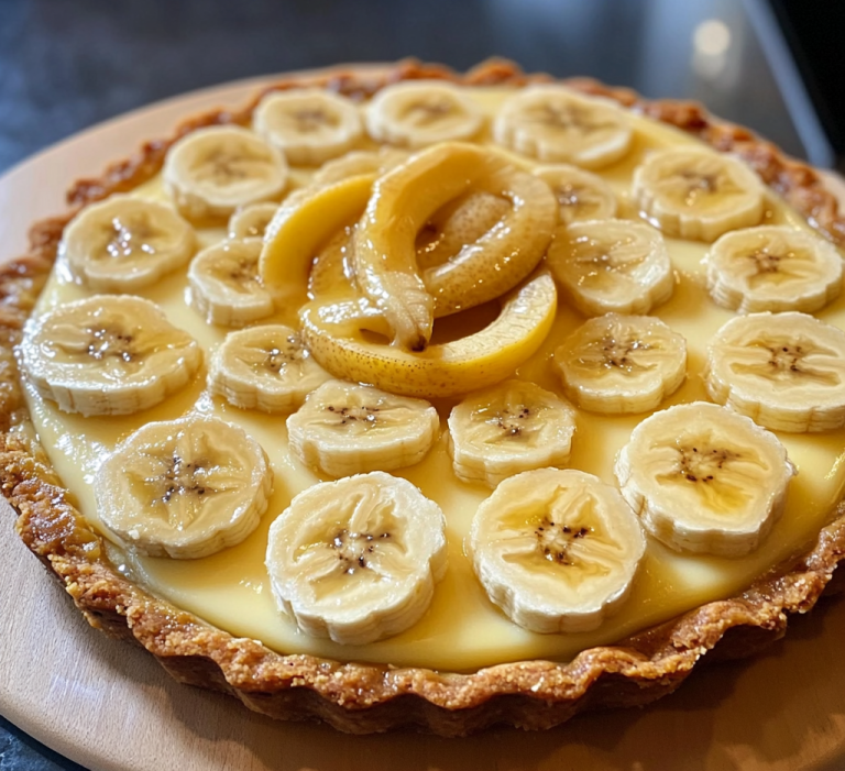 Tarte décadente à la crème de banane