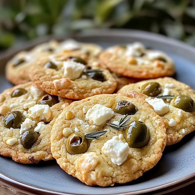 Cookies salés aux olives et feta