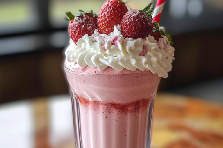 Milkshake à la Fraise Maison