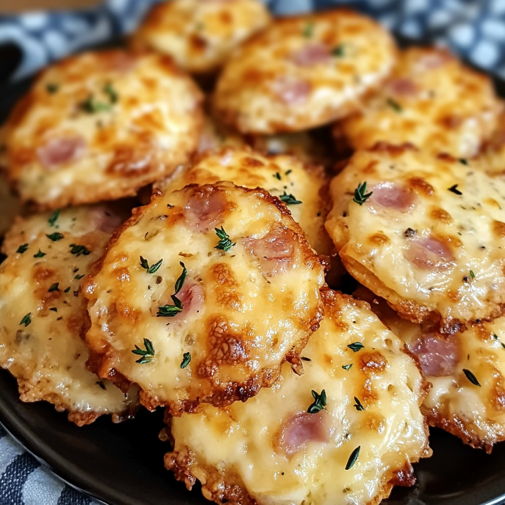 Cookies salés au jambon et fromage