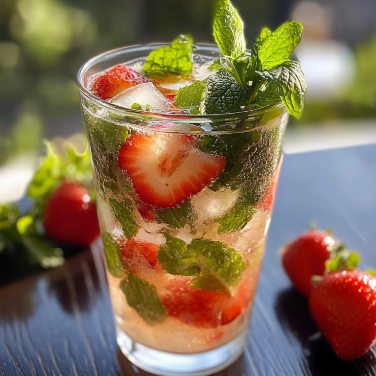 Mojito à la Fraise et au Rhum Blanc