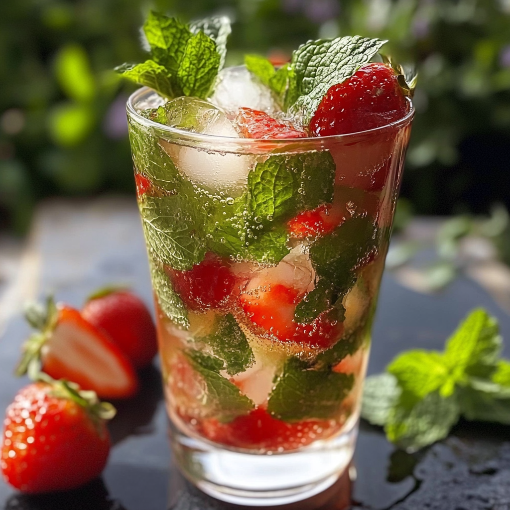 Mojito à la Fraise et au Rhum Blanc