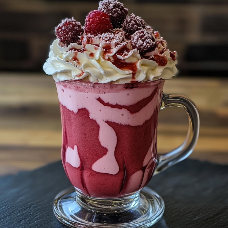 Frappé vanille-framboise