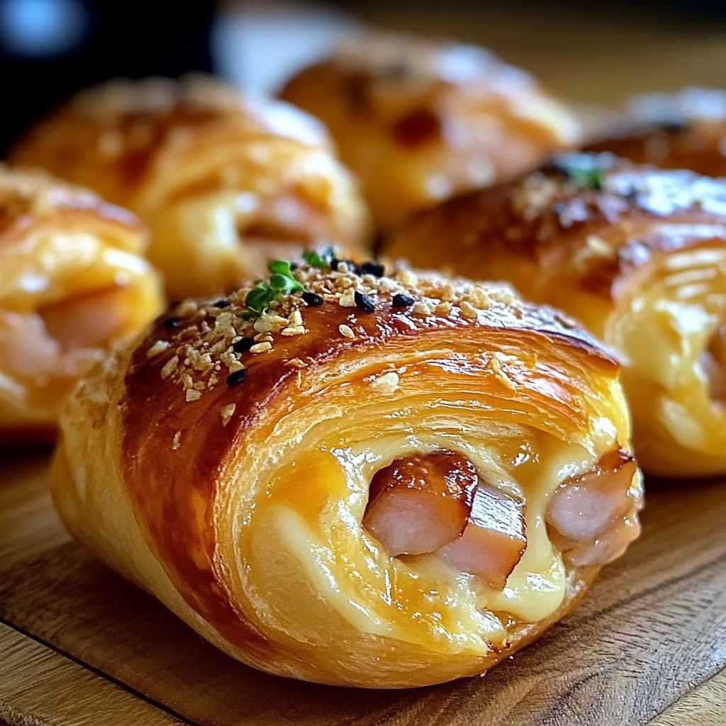 Rouleaux de Pain de Mie au Jambon et au Fromage