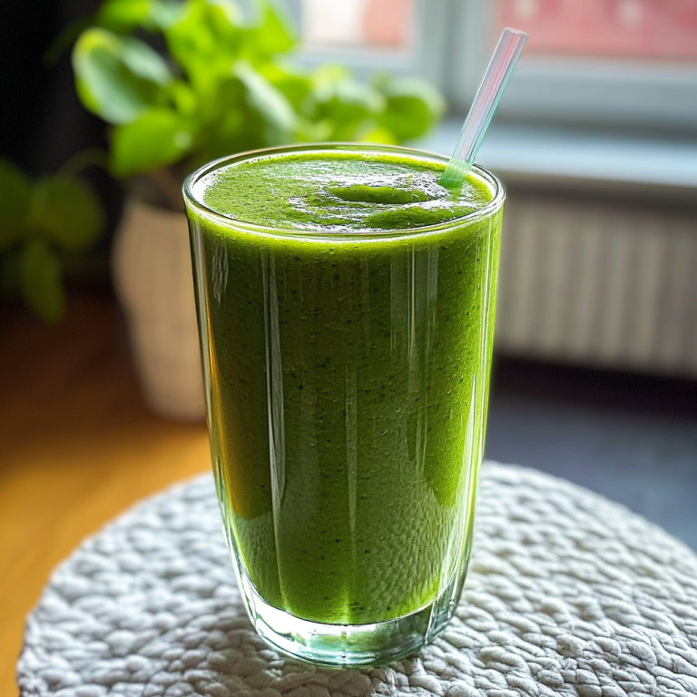 Smoothie épinards, pommes et céleri