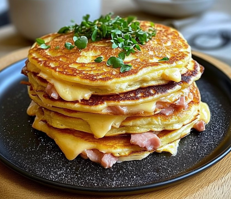 Pancakes Salés Jambon-Fromage