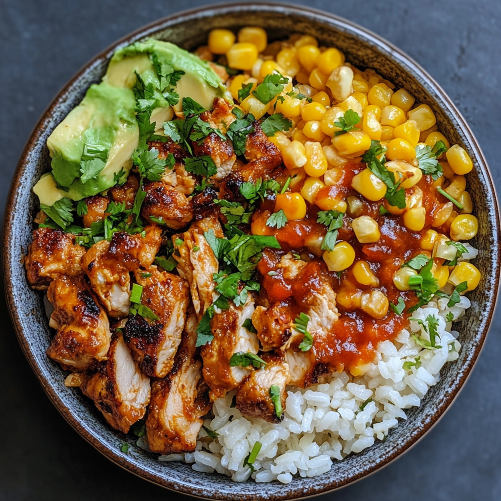 Street Corn Chicken Rice Bowl
