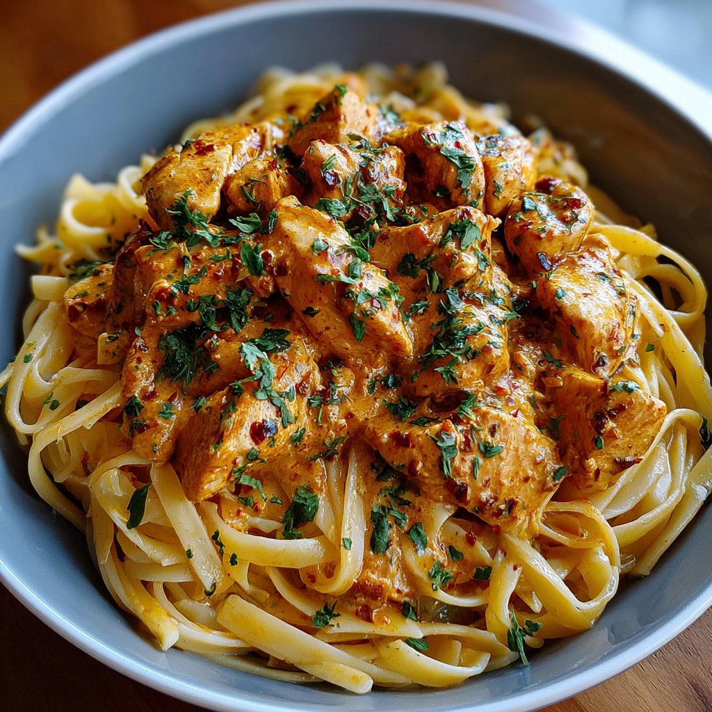 Spicy Cowboy Butter Chicken Linguine