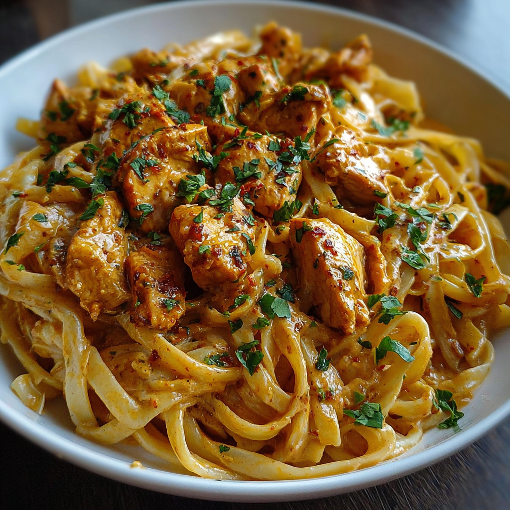 Spicy Cowboy Butter Chicken Linguine