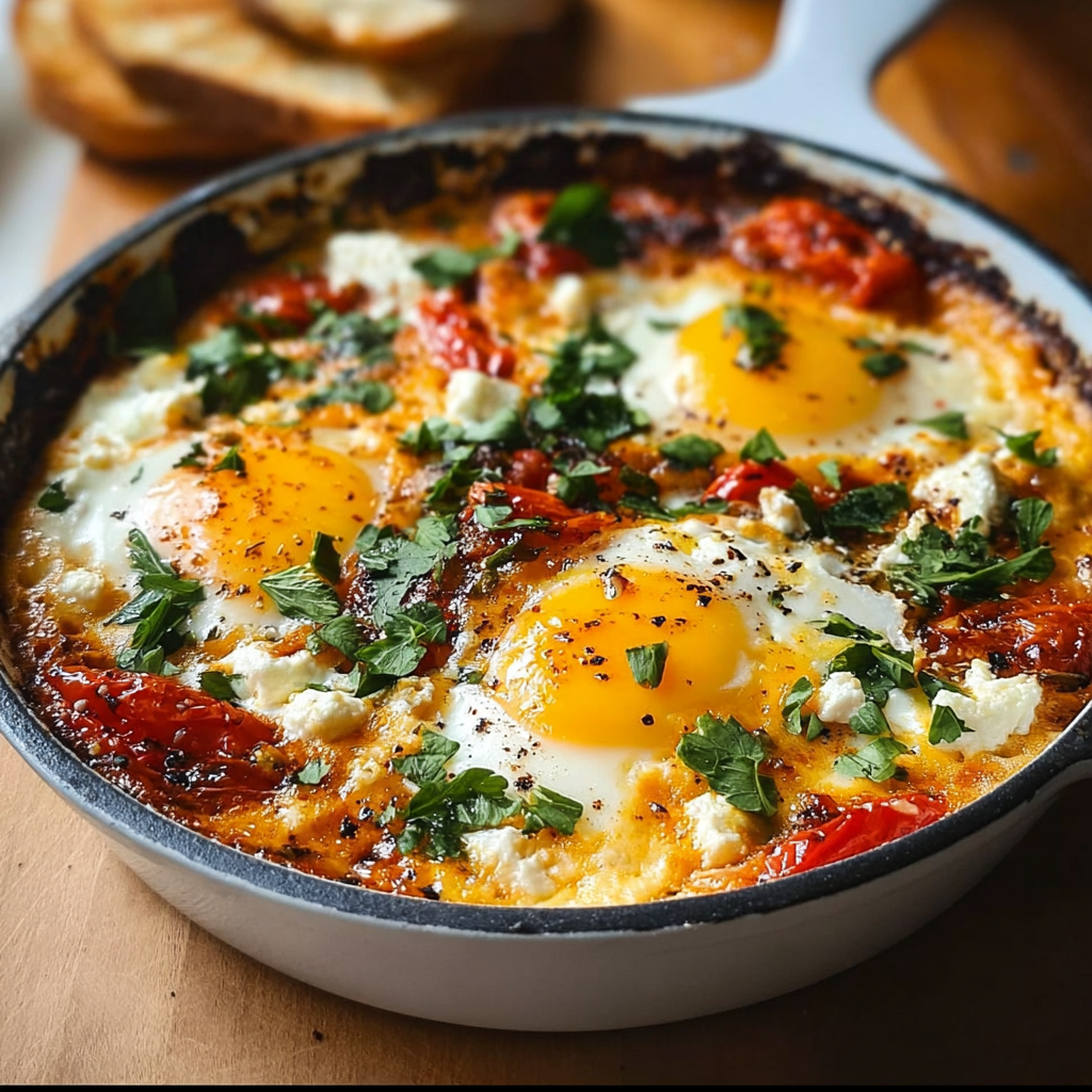 Mediterranean Baked Feta Eggs