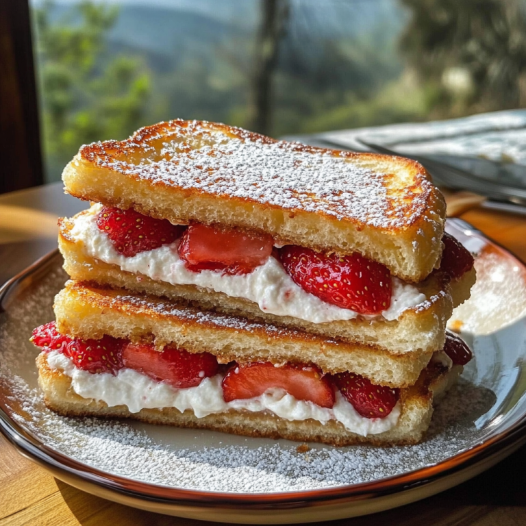 Fried Strawberry Cheesecake Sandwiches