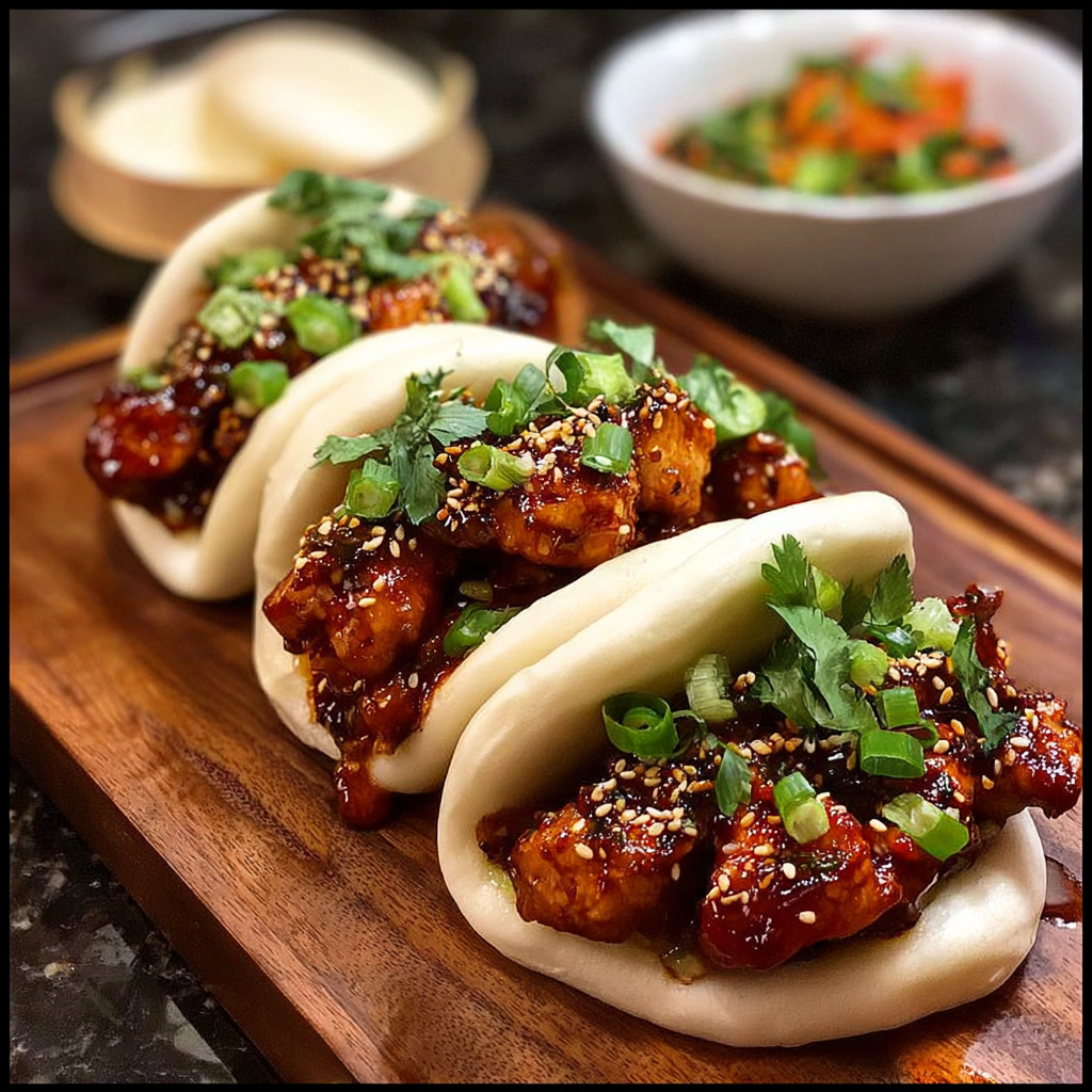 Korean Chicken Bao Buns