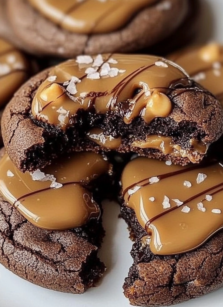 Salted Caramel Chocolate Cookies