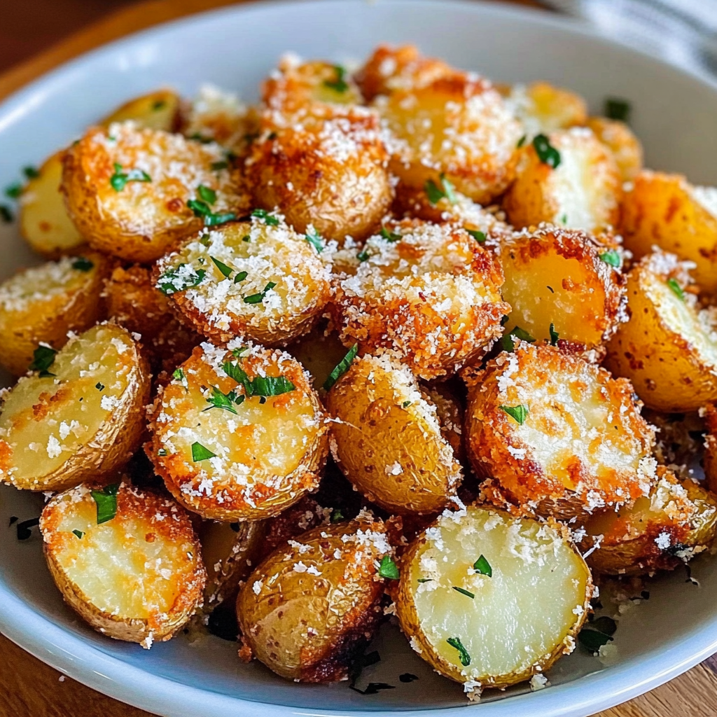 Viral Garlic Parmesan Crusted Potatoes