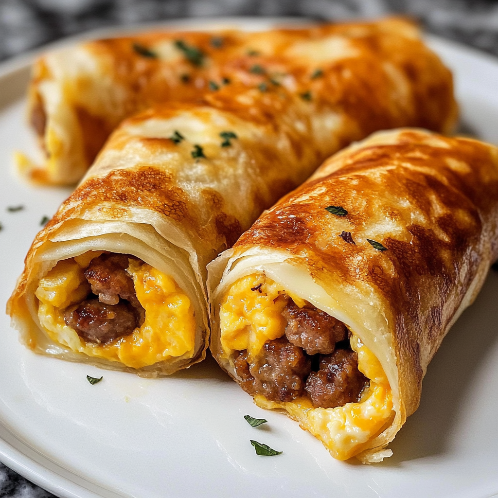 Easy Sausage, Egg, and Cheese Breakfast Roll-Ups