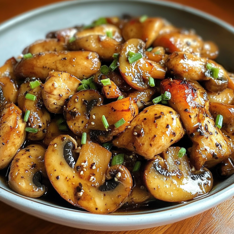 Black Pepper Chicken with Mushrooms