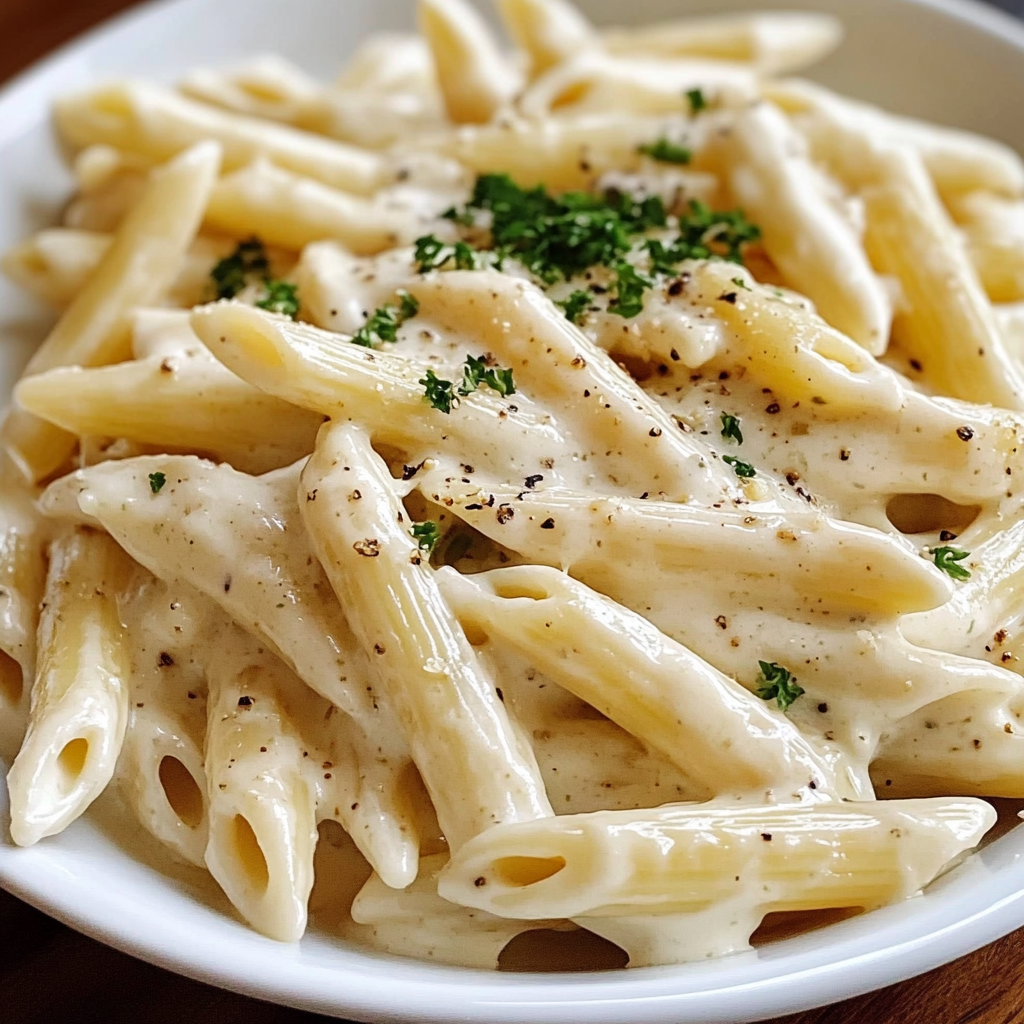 Creamy Garlic Penne Pasta