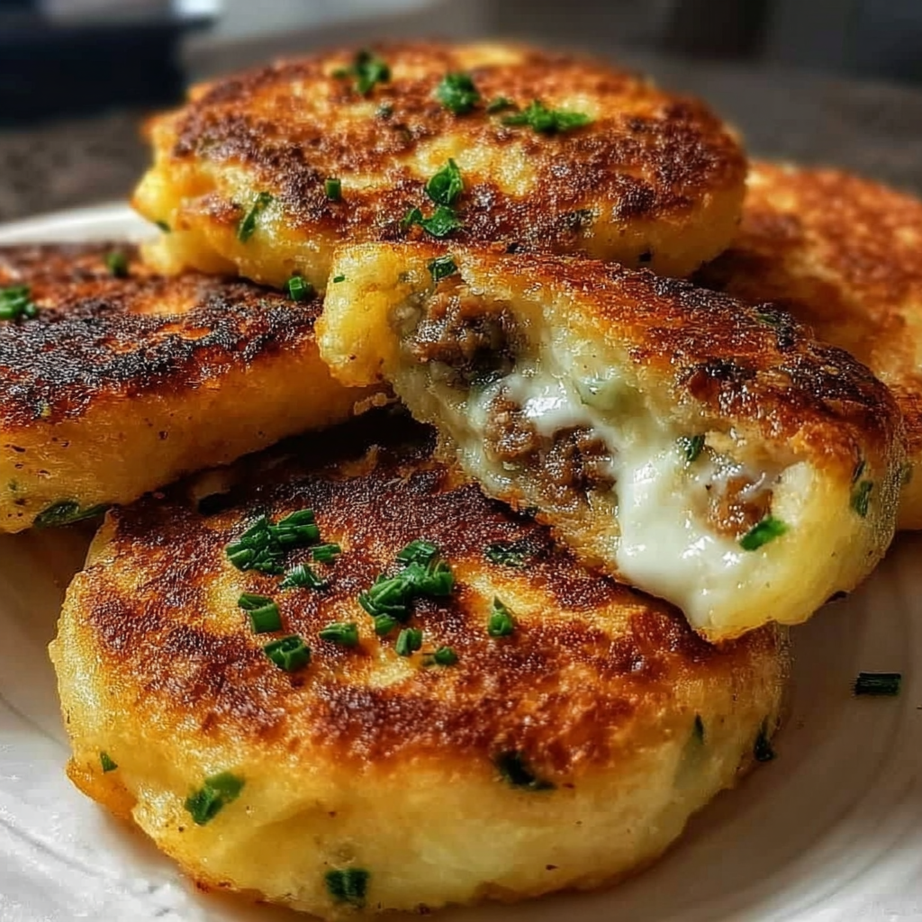 Easy Stuffed Potato Cakes
