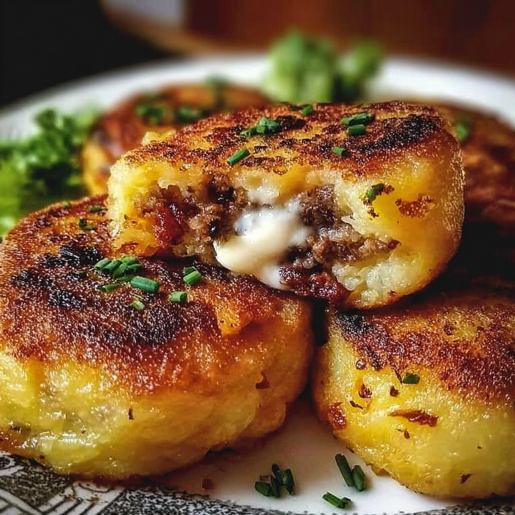 Easy Stuffed Potato Cakes