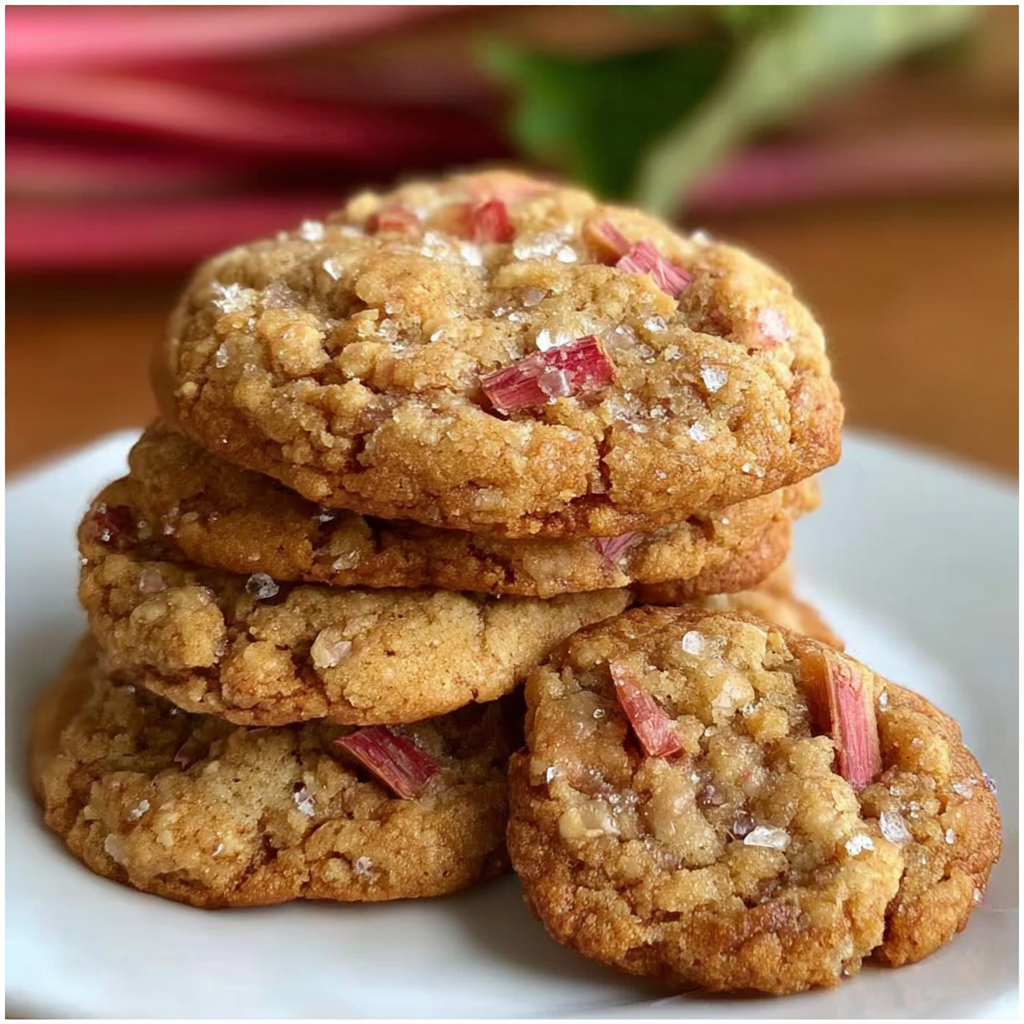 Brown Sugar Rhubarb Cookies