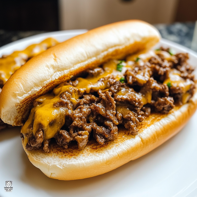 Cheesy Hot Beef Sandwich