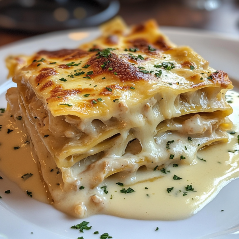 Creamy Chicken Lasagna with White Sauce
