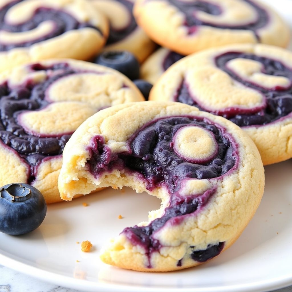 Blueberry Cheesecake Swirl Cookies