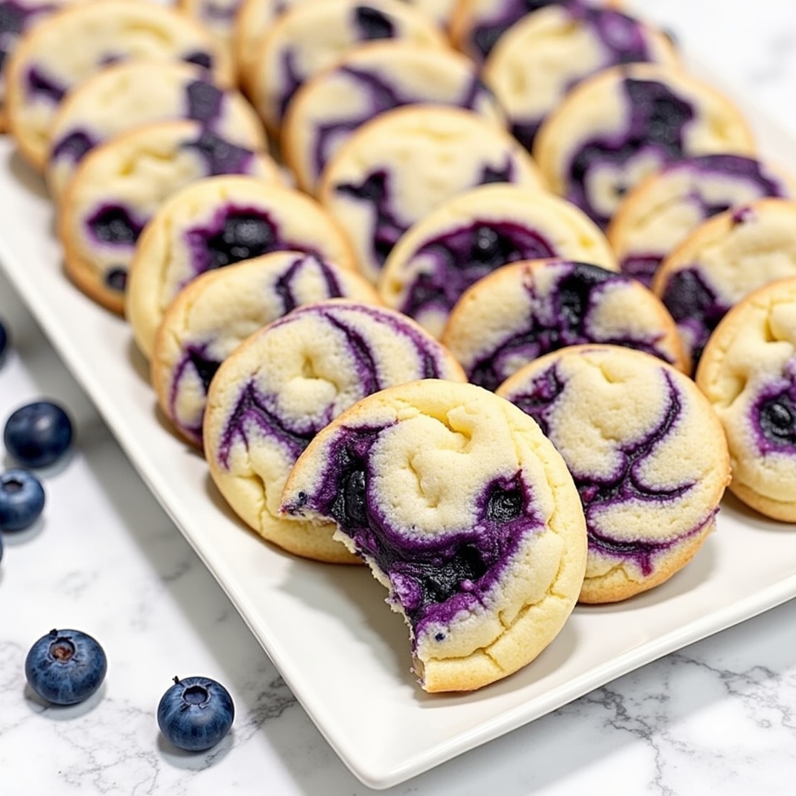 Blueberry Cheesecake Swirl Cookies