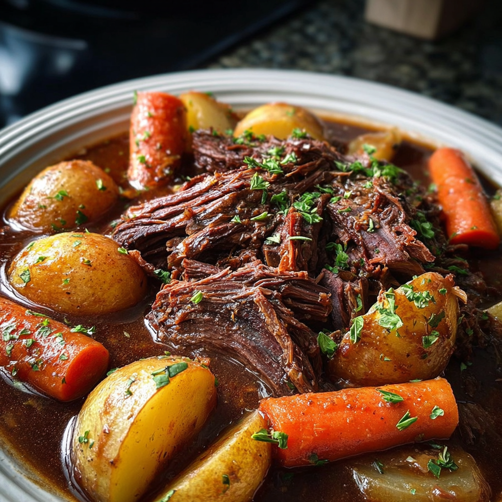 Slow Cooker Pot Roast with Gravy