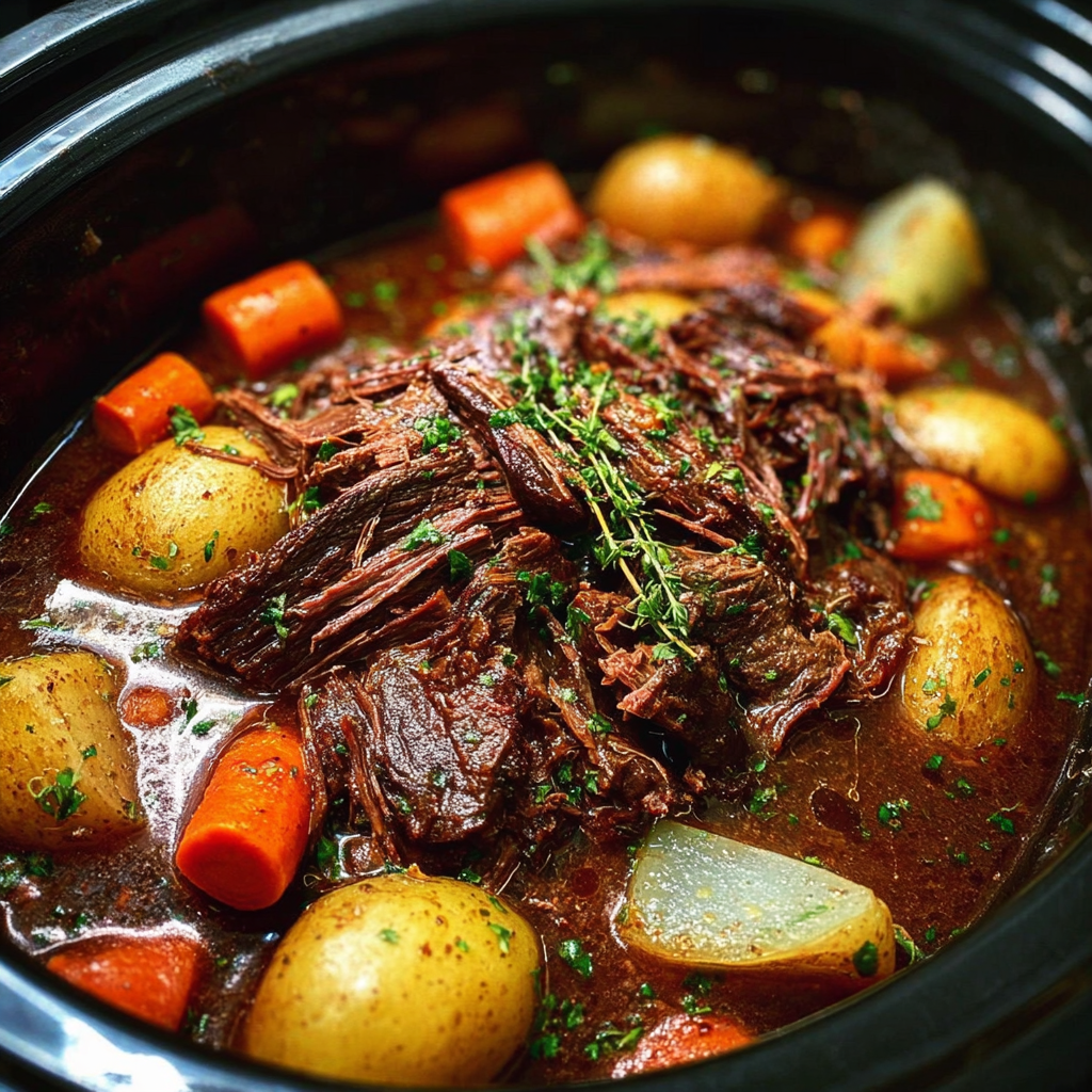 Slow Cooker Pot Roast with Gravy