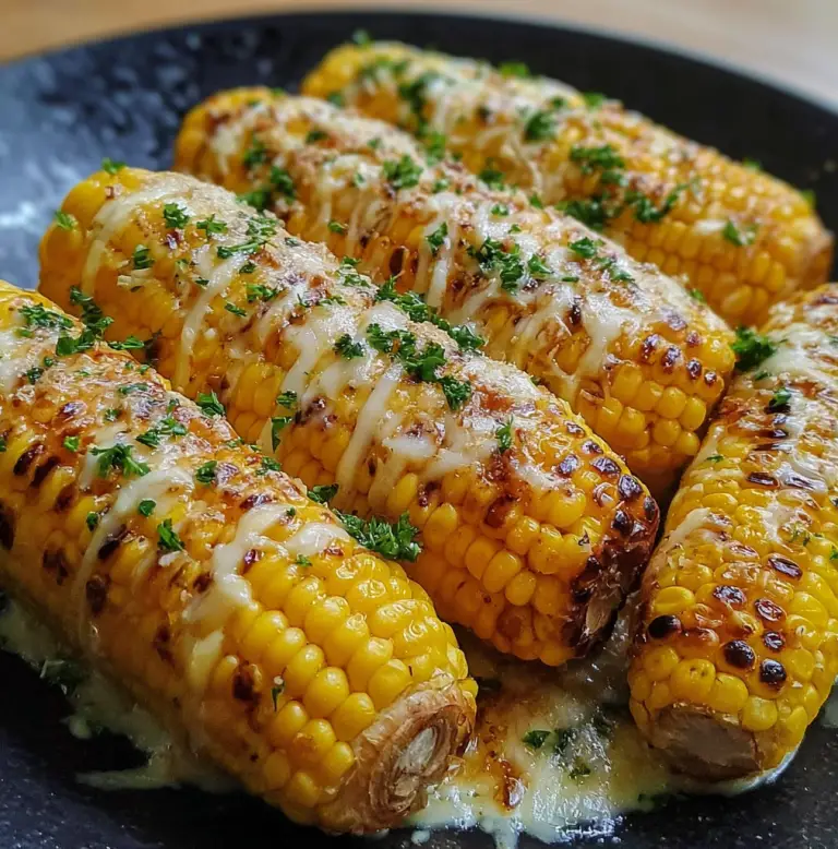 Garlic Butter Corn with Melty Cheese