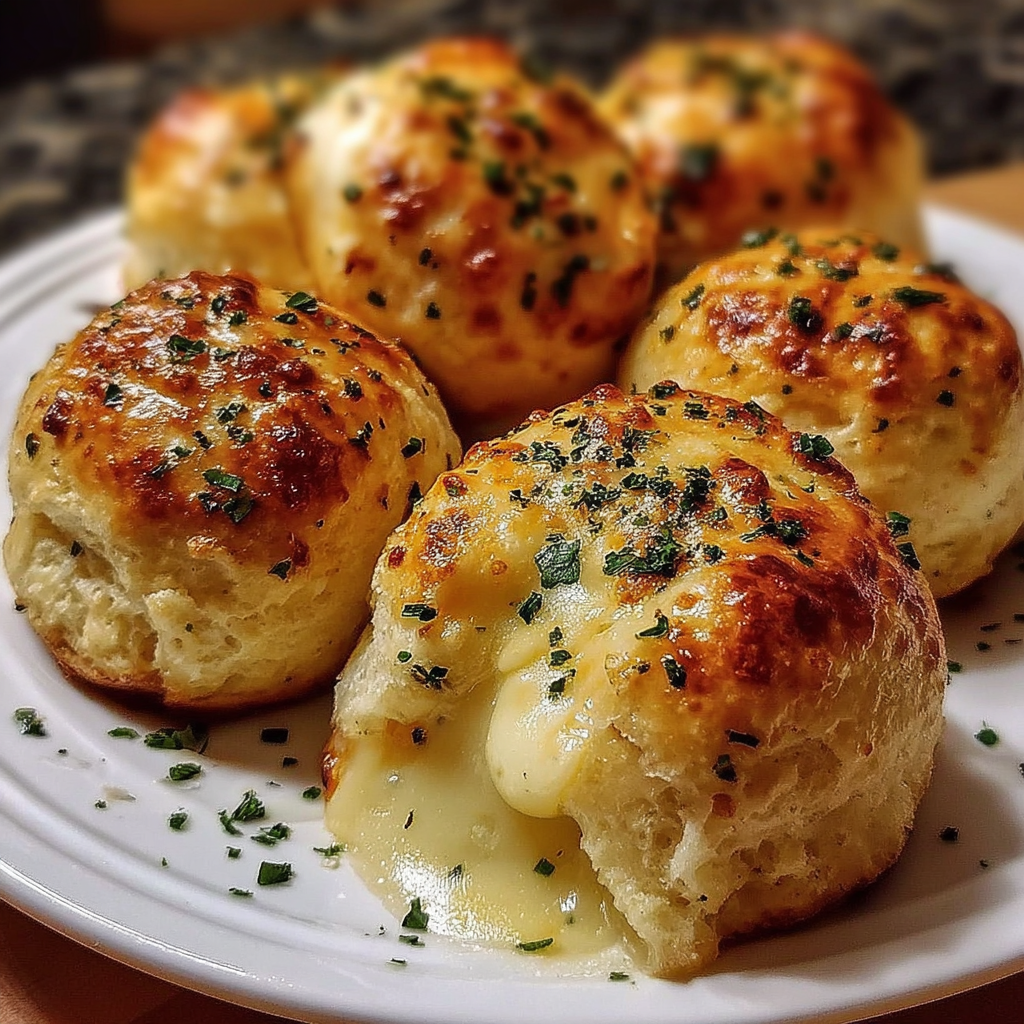 Biscuit Garlic Butter Cheese Bombs