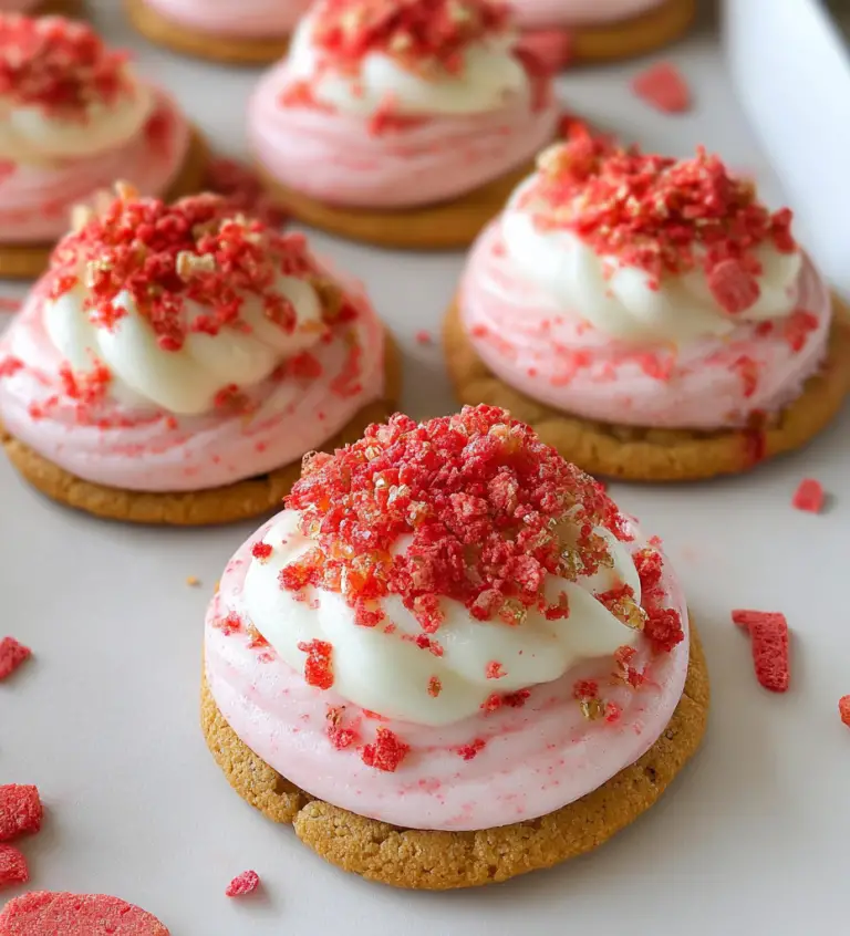 Strawberry Shortcake Crunch Cookies