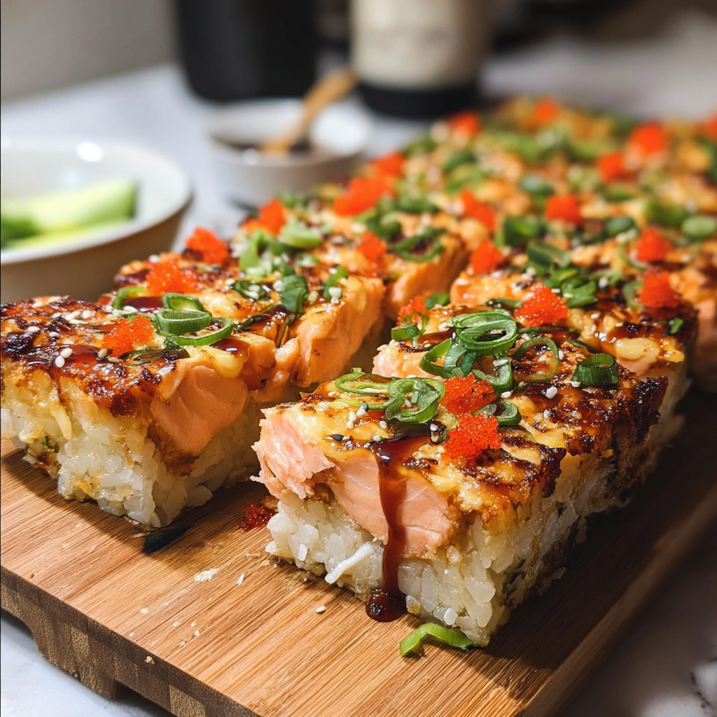 Spicy Salmon Sushi Bake