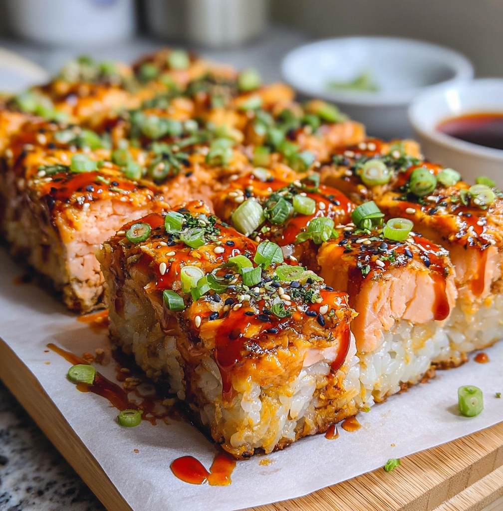 Spicy Salmon Sushi Bake