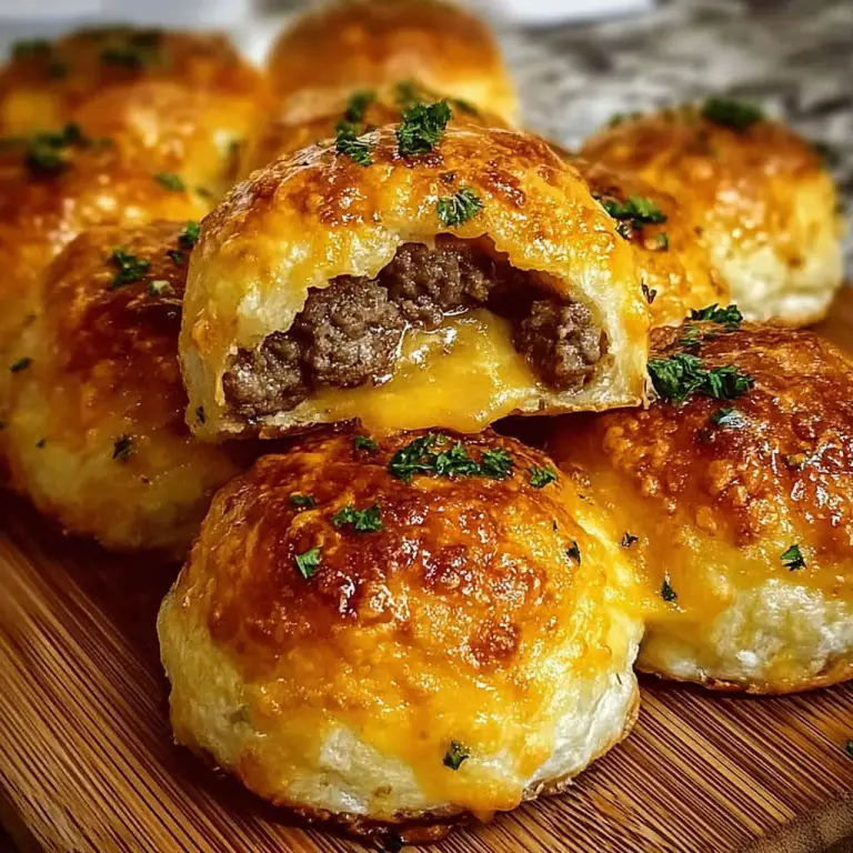 Garlic Parmesan Cheeseburger Bombs