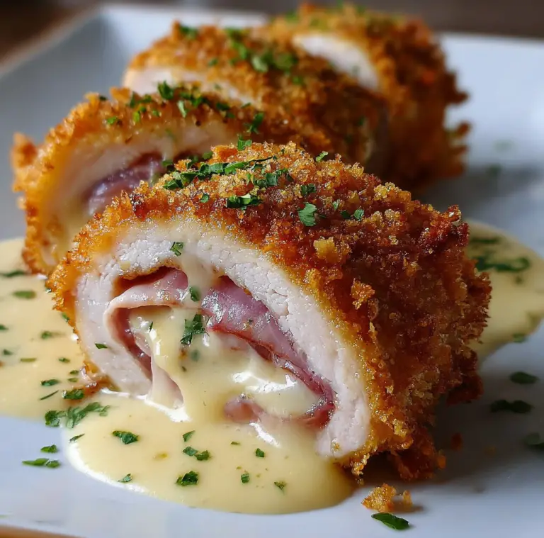 Crispy creamy chicken cordon bleu