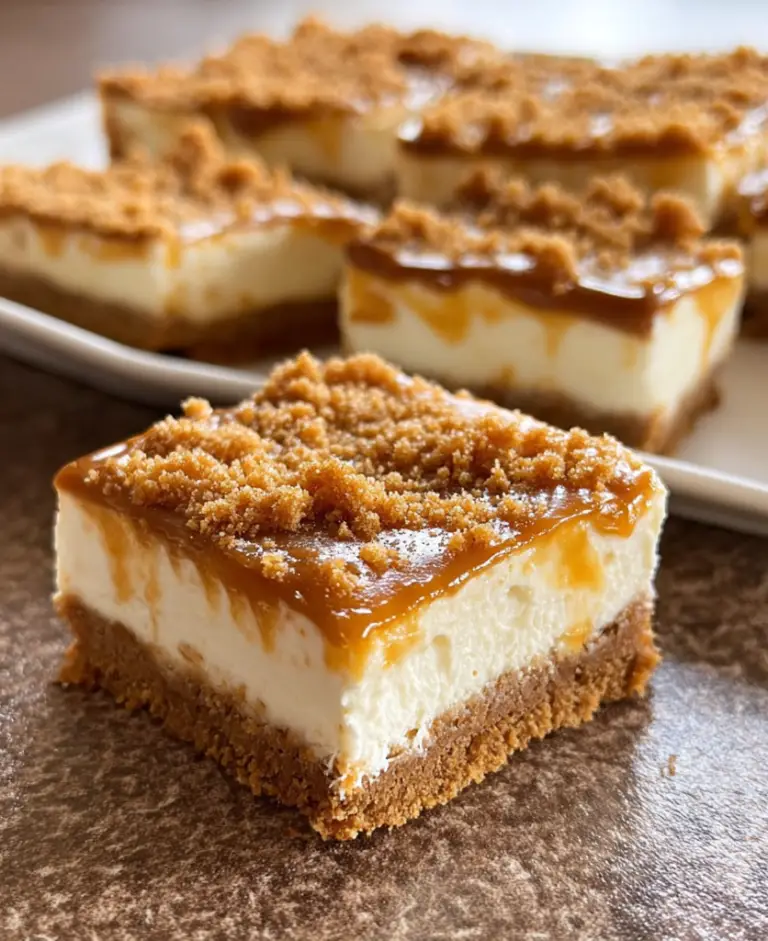 Butterscotch Graham Cracker Cheesecake Bars