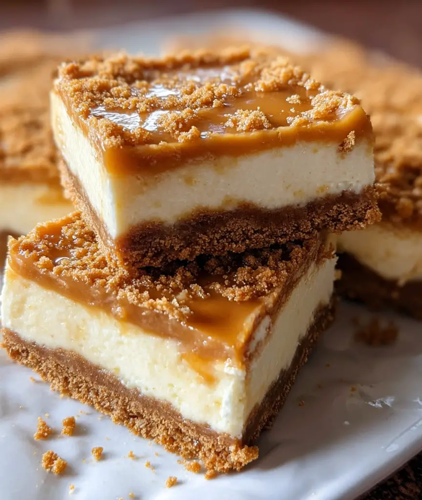 Butterscotch Graham Cracker Cheesecake Bars