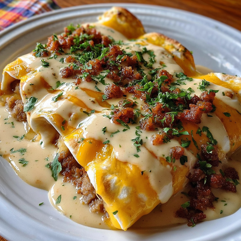 Southern Breakfast Enchiladas with Sausage Gravy