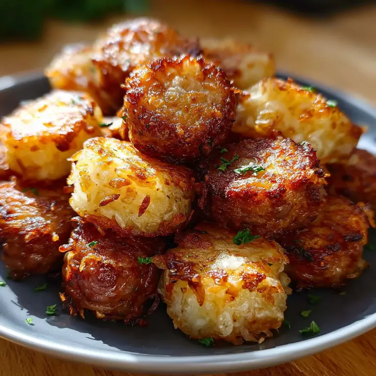 Crispy Hashbrown and Sausage Bites